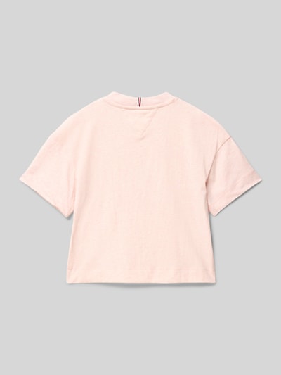 Tommy Hilfiger Teens T-Shirt mit Rundhalsausschnitt und Label-Stitching Apricot 3