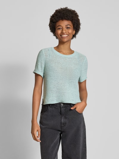 Only Regular fit pullover met ronde hals, model 'SUNNY' Rietgroen - 4