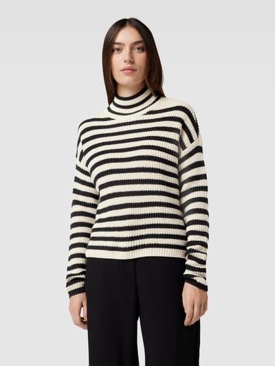 Vero Moda Strickpullover mit Streifenmuster Modell 'FABULOUS' Offwhite 4