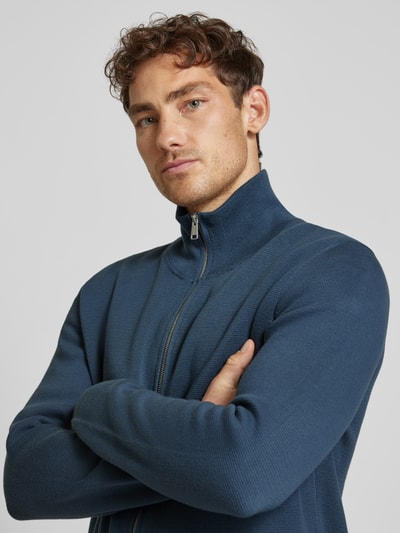 Marc O'Polo Regular Fit Strickjacke aus reiner Bio-Baumwolle Rauchblau 3