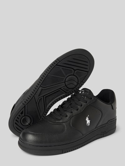 Polo Ralph Lauren Ledersneaker mit Logo-Stitching Modell 'MASTERS' Black 3