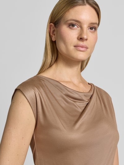 s.Oliver BLACK LABEL Regular Fit Top aus reiner Viskose Mittelbraun 3
