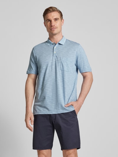 RAGMAN Poloshirt mit Streifenmuster und Brusttasche Aqua 4