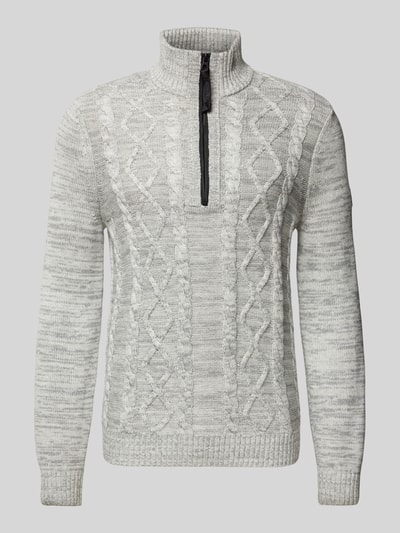 Lerros Gebreide pullover met ribboorden Offwhite - 2