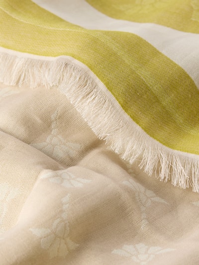 Productfoto, Schal im Allover-Look mit Fransen Modell 'Ailis' van JOOP! in mix van katoen en modal, rechthoekig model, breedte 80 cm