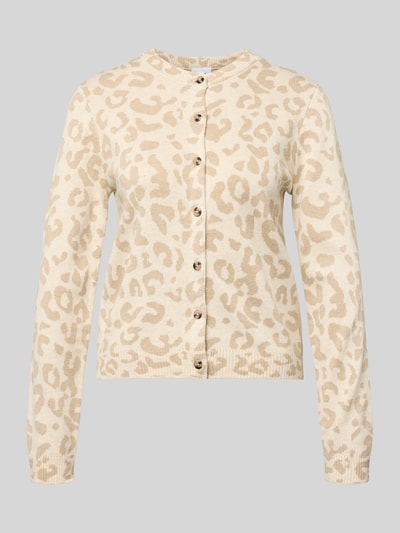 VILA Regular Fit Cardigan mit Viskose-Anteil Modell 'Mayas' Beige 2