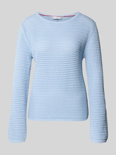 Tommy Hilfiger Sweter o kroju regular fit z mieszanki bawełny Jasnoniebieski 2