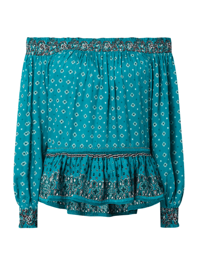 Superdry Blouseshirt in off shoulder-look, model 'Ameera' Turquoise - 2