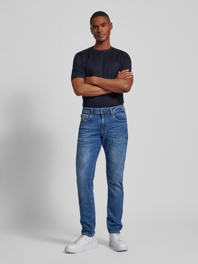 Petrol Slim fit jeans in 5-pocketmodel Jeansblauw - 1