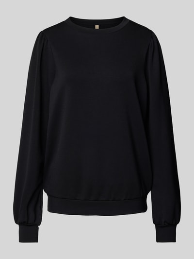 Soyaconcept Sweatshirt met ruches, model 'Banu' Zwart - 2