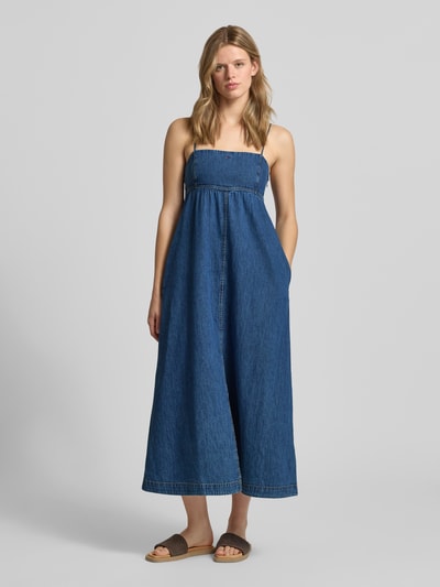 Tommy Jeans Maxi Freizeitkleid aus reiner Baumwolle Blau 4