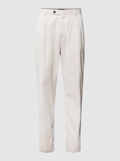 Windsor Stoffen broek met persplooien, model 'Fiero' Offwhite - 2