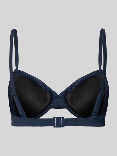 Produktfoto, dunkelblaues Bikini-Oberteil Modell 'SOLID UNDERWIRE' von Barts aus Material-Mix mit Stretch-Anteil und körpernaher Passform