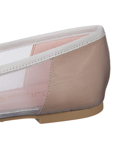 Pretty Ballerinas Ballerinas aus Leder und Mesh Silber 2