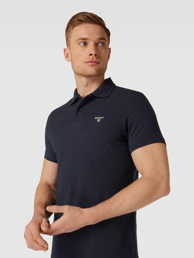 Barbour Koszulka polo o kroju slim fit z wyhaftowanym logo Błękitny 3