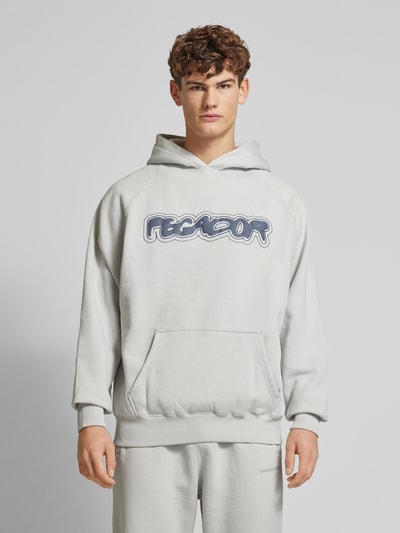 Pegador Hoodie mit Label-Print Hellgrau 4