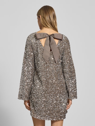 PIECES Eng anliegendes Cocktailkleid mit Paillettenbesatz Modell 'KAM' Anthrazit 5