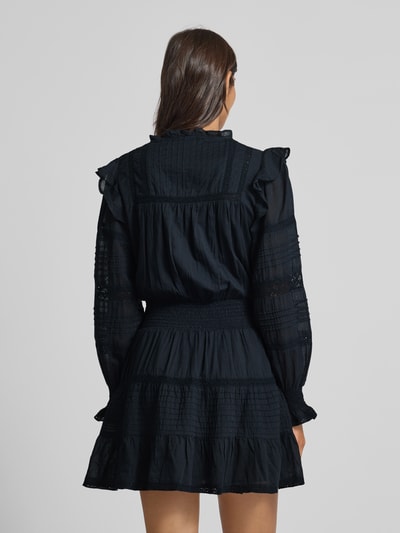 Neo Noir Minikleid mit V-Ausschnitt Modell 'Aran' Marine 5