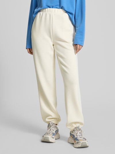 Vila Relaxed fit sweatpants met elastische band, model 'SIFFY' Offwhite - 4