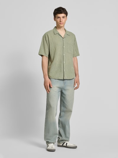 Only & Sons Relaxed fit vrijetijdsoverhemd met 1/2-mouwen, model 'CAIDEN' Lichtgroen - 1