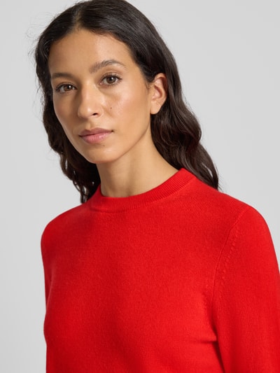 Jake*s Casual Gebreide pullover van kasjmier met ronde hals Kersenrood - 3