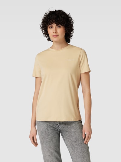 Tommy Hilfiger T-shirt met labelprint, model '1985' Beige - 4