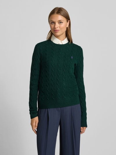 Polo Ralph Lauren Gebreide pullover met kasjmier, model 'KIMBERLY' Donkergroen - 4