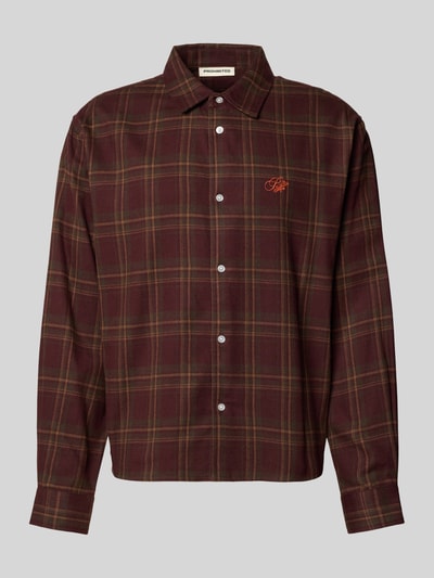 PROHIBITED Vrijetijdsoverhemd met knoopsluiting Bordeaux - 2