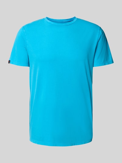 Superdry T-Shirt mit Label-Detail Neon Blau 2