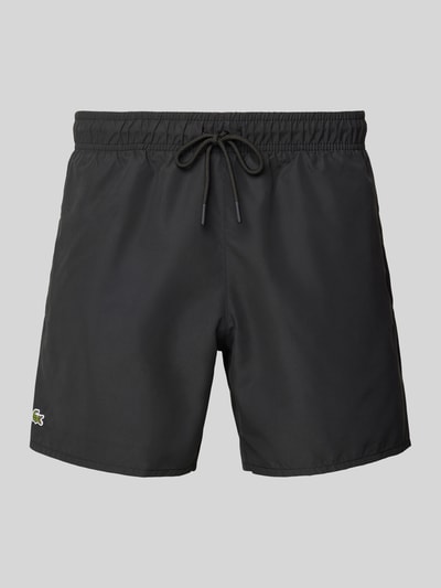 Lacoste Regular Fit Badeshorts mit Logo-Badge Black 1