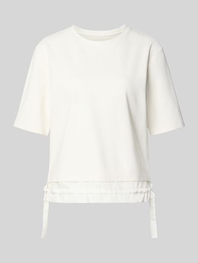 Marc Cain T-Shirt aus Modal-Mix mit Schleifen-Details Offwhite 2