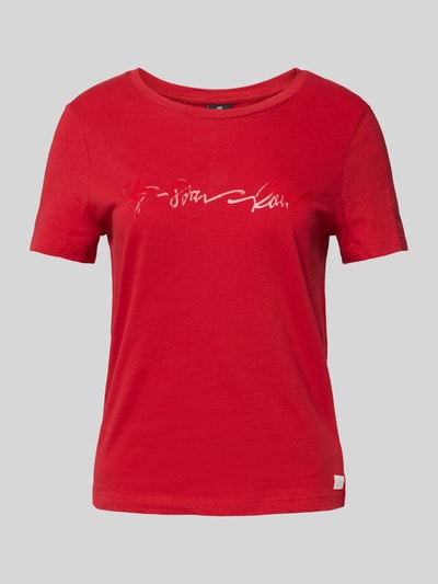 G-Star Raw T-shirt met labelprint Rood - 2