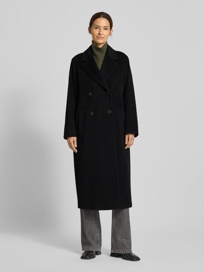 Weekend Max Mara Relaxed Fit Mantel aus Woll-Alpaka-Mix Modell 'ZUFOLO' Black 4