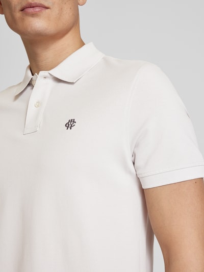 MCNEAL Poloshirt mit Label-Stitching  Hellgrau 3