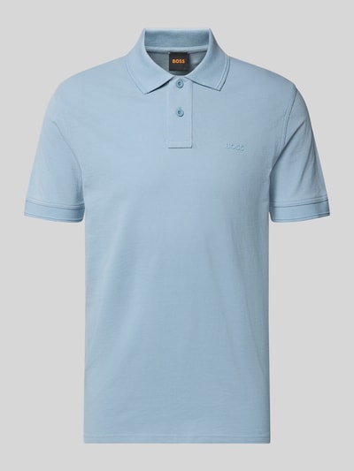 BOSS Orange Koszulka polo o kroju regular fit z czystej bawełny model 'PRIME' Turkusowy 2