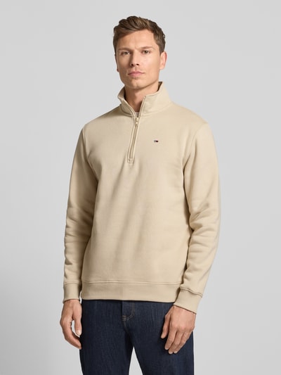 Tommy Jeans Loose Fit Sweatshirt aus Baumwoll-Mix Beige 4