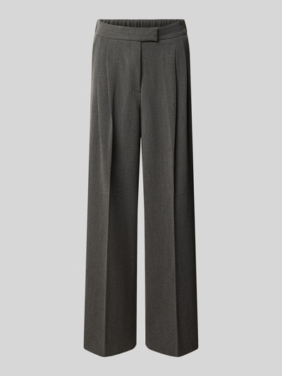 Jake*s Collection Zakelijke broek met persplooien van viscosemix Donkergrijs - 2