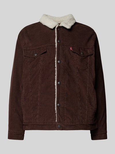 Levi's® Sherpa jacket van paspelzakken op de borst Bordeaux - 2