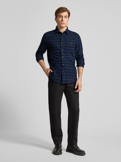 Tommy Hilfiger Regular fit vrijetijdsoverhemd van puur katoen, model 'BUFFALO' Marineblauw - 1