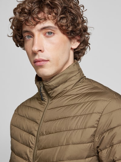 Jack & Jones Gewatteerd jack met opstaande kraag, model 'STATE' Olijfgroen - 3