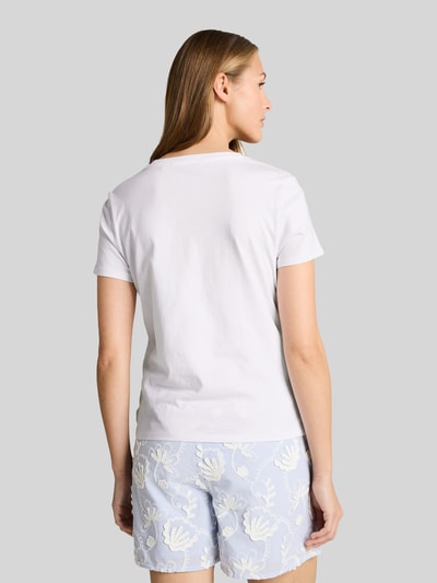 Tom Tailor Denim Regular Fit T-Shirt aus reiner Baumwolle Weiss 5