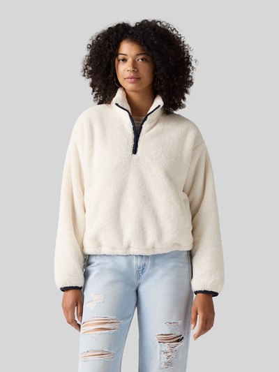 Levi's® Fleecejacke mit kurzem Reißverschluss Offwhite 4