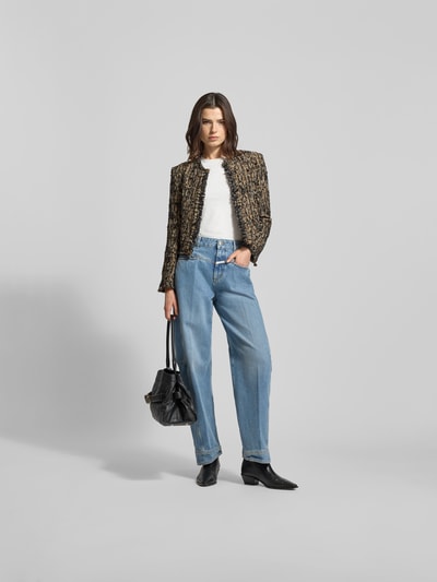 Iro Kurzblazer mit Ausfransungen Senf 1