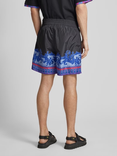 Versace Jeans Couture Regular Fit Shorts mit Muster- und Label-Print Black 5