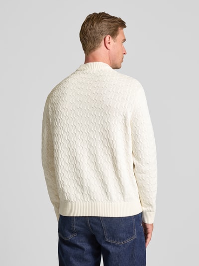 SELECTED HOMME Relaxed fit pullover van puur katoen, model 'PHILIP' Offwhite - 5