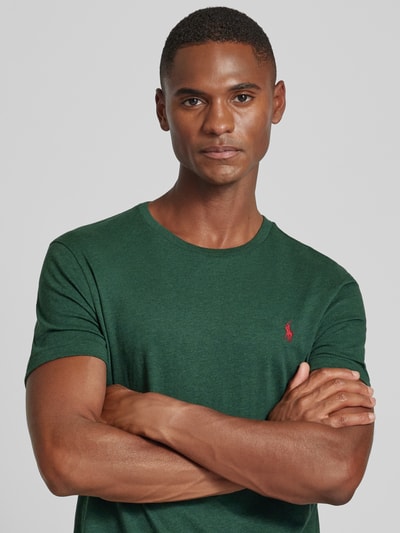 Polo Ralph Lauren Custom slim fit T-shirt met ronde hals Donkergroen - 3