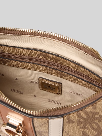 Guess Handtasche mit Label-Detail Modell 'ERENIA' Hellbraun 5