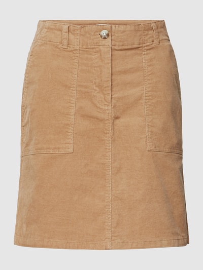 Tom Tailor Minirok van corduroy met steekzakken Camel - 2