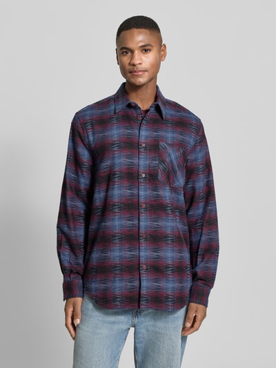 Armedangels Relaxed Fit Freizeithemden aus Bio-Baumwoll-Leinen-Mix  Modell 'FAALIN' Bordeaux 4