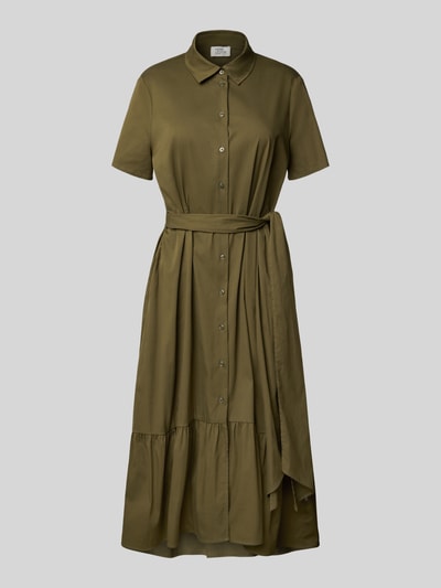 ROBE LÉGÈRE Sukienka koszulowa z wiązanym paskiem Khaki 2